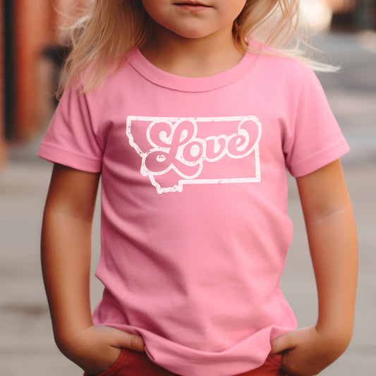 YOUTH MONTANA LOVE TEE -NEON PINK