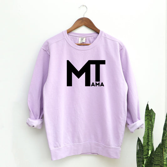 MONTANA MAMA BLOCK CREWNECK -ORCHID