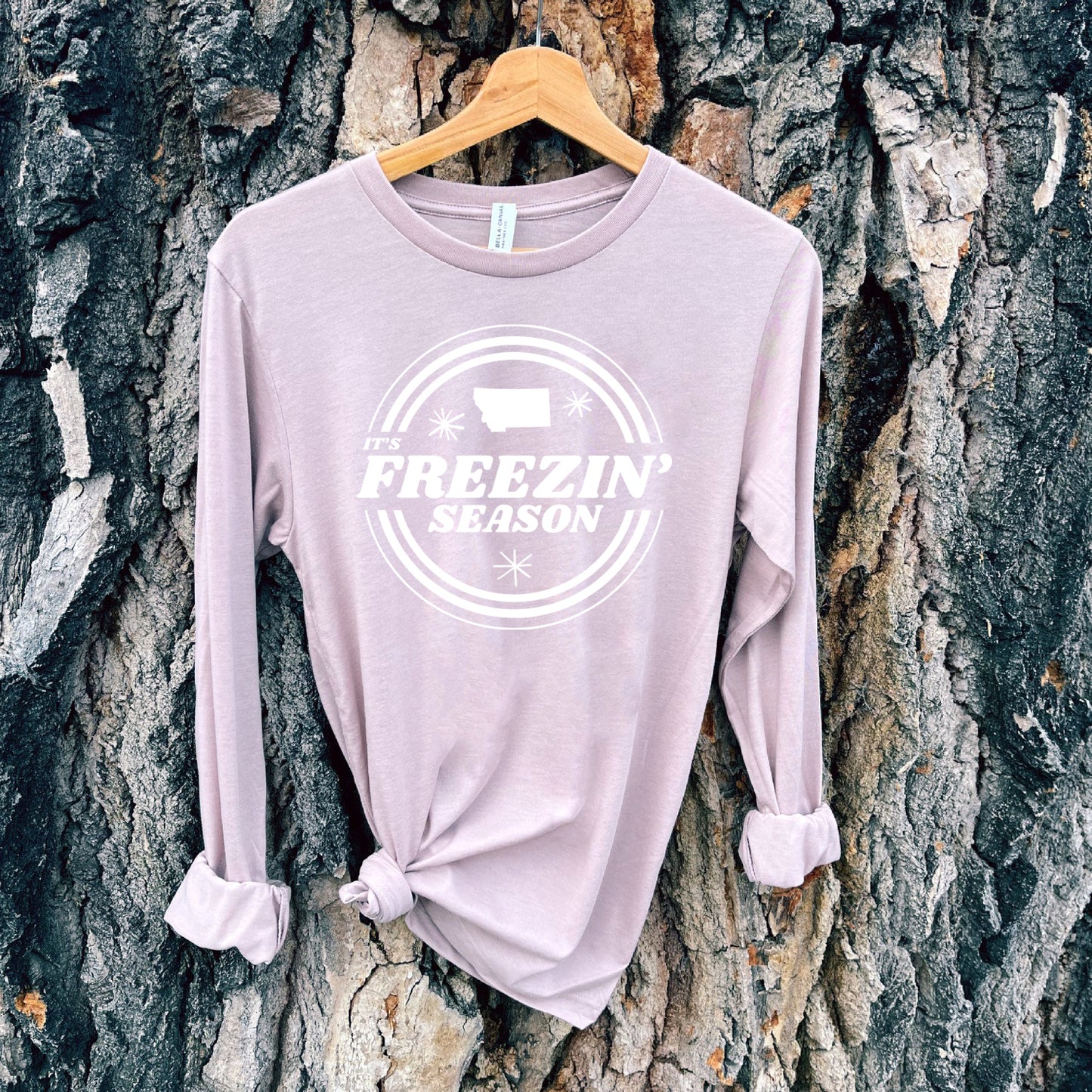 LADIES MONTANA FREEZIN' SEASON LONG SLEEVE -HEATHER PINK GRAVEL