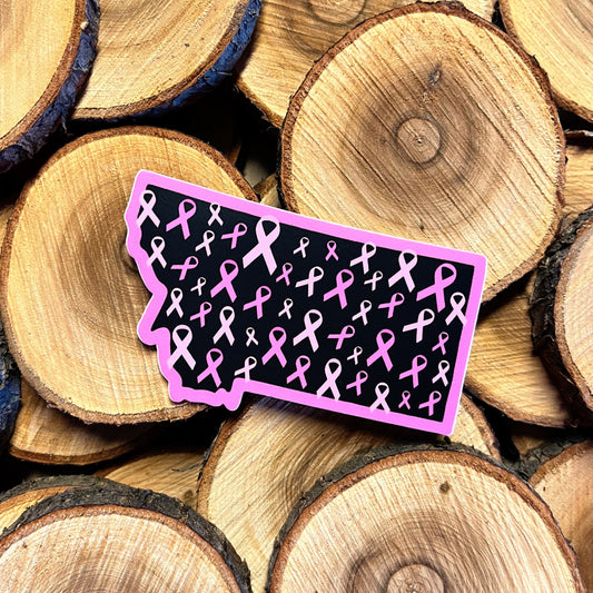 MONTANA PINK RIBBON STICKER
