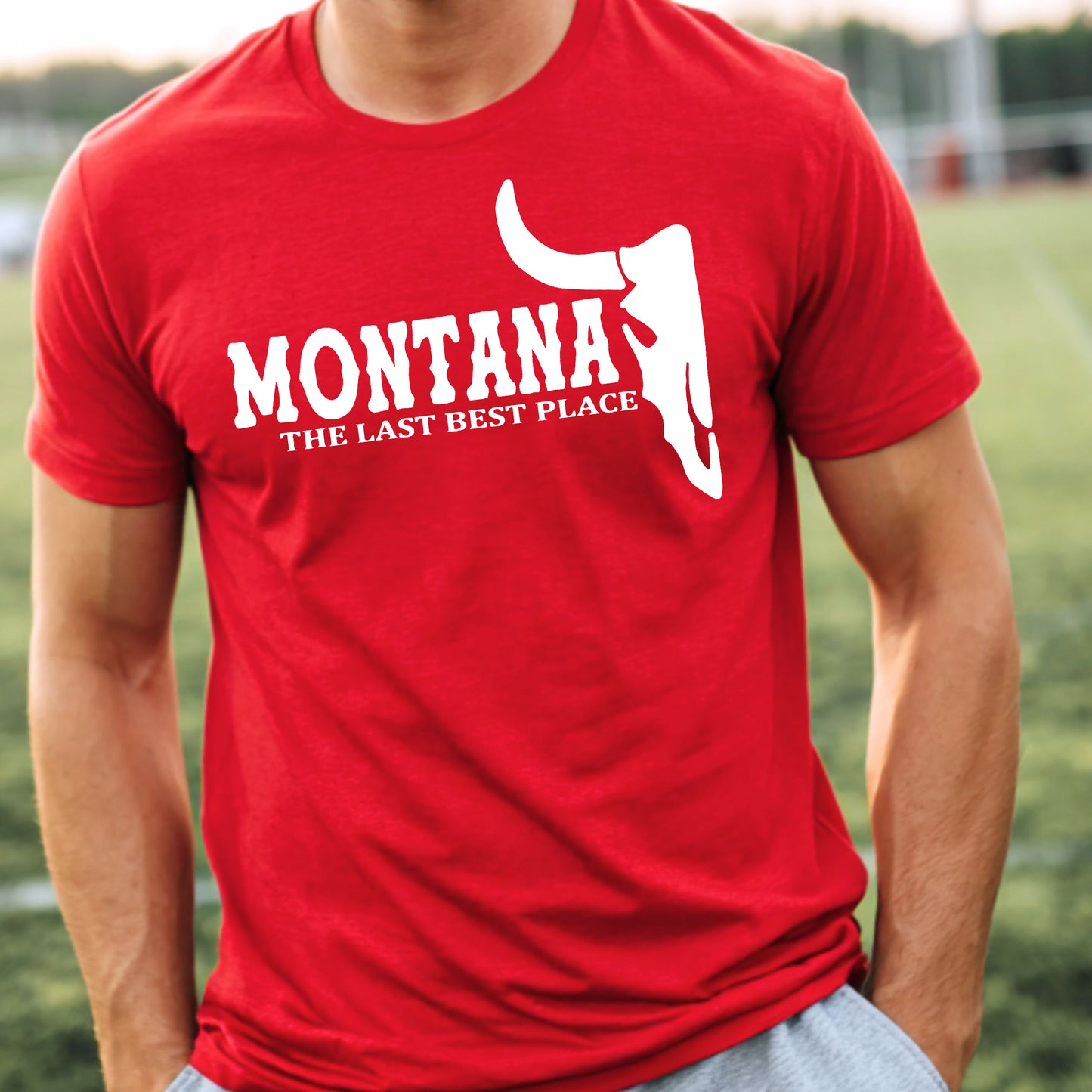 MEN'S MONTANA LAST BEST PLACE TEE -RED/WHITE