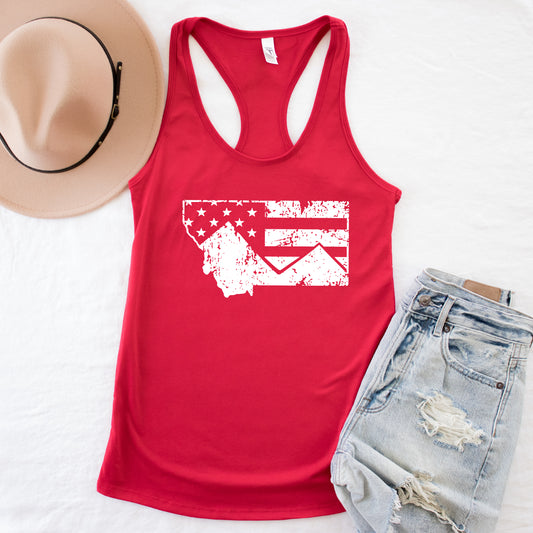 LADIES MT FLAG TANK -RED
