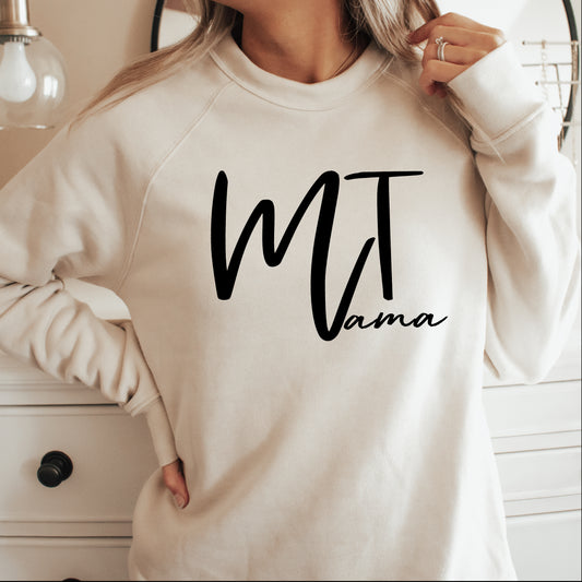MONTANA MAMA CREWNECK SWEATSHIRT -HEATHER STONE