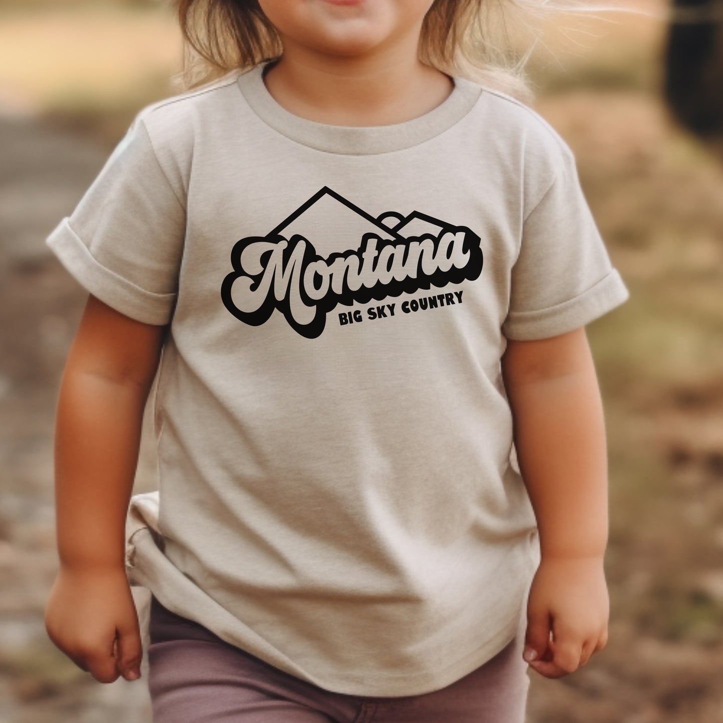 TODDLER MONTANA BIG SKY COUNTRY TEE -HEATHER DUST