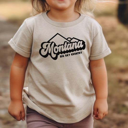 TODDLER MONTANA BIG SKY COUNTRY TEE -HEATHER DUST