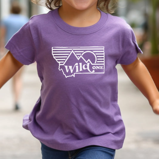 TODDLER MONTANA WILD ONE TEE -HEATHER PURPLE
