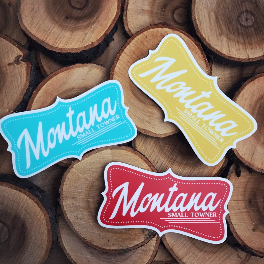 CLOSEOUT! MONTANA SMALL TOWNER STICKERS