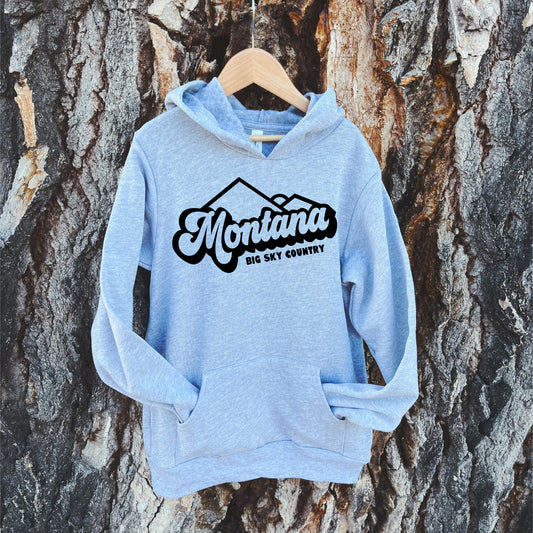YOUTH MONTANA BIG SKY COUNTRY HOODIE -GREY
