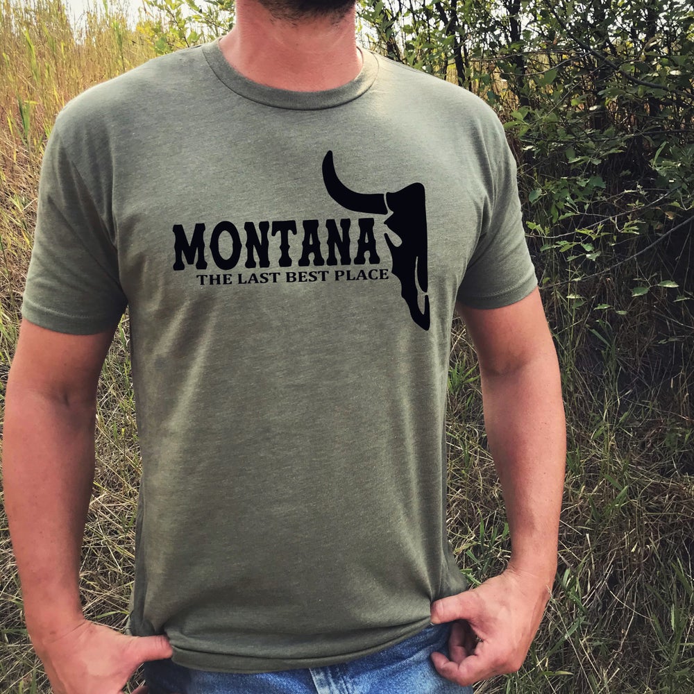 MEN'S MONTANA LAST BEST PLACE TEE -MILITARY