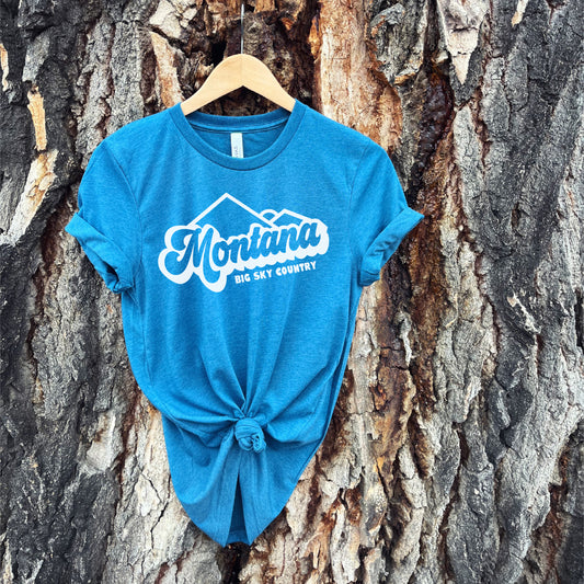 LADIES MONTANA BIG SKY COUNTRY TEE -DEEP TEAL