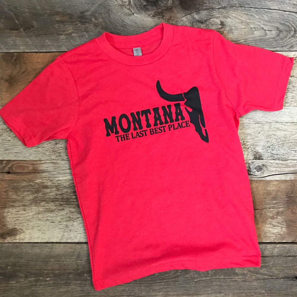 YOUTH MONTANA LAST BEST PLACE TEE -RED
