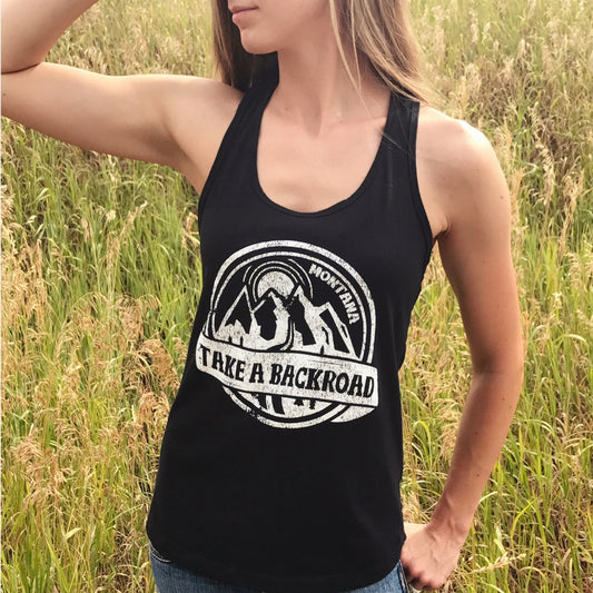 MONTANA TAKE A BACKROAD TANK -BLACK