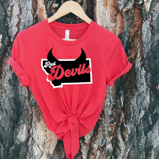RED DEVILS STATE TEE -RED