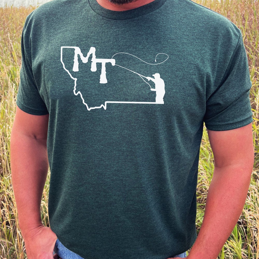 MT MEN'S FLY FISHING TEE -BLACK FOREST