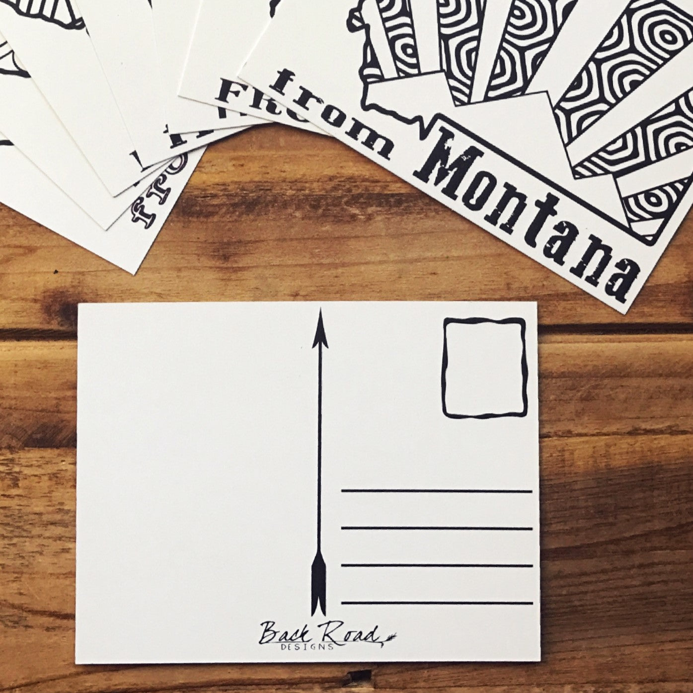 MONTANA COLOR-IN POSTCARDS -SET OF 12