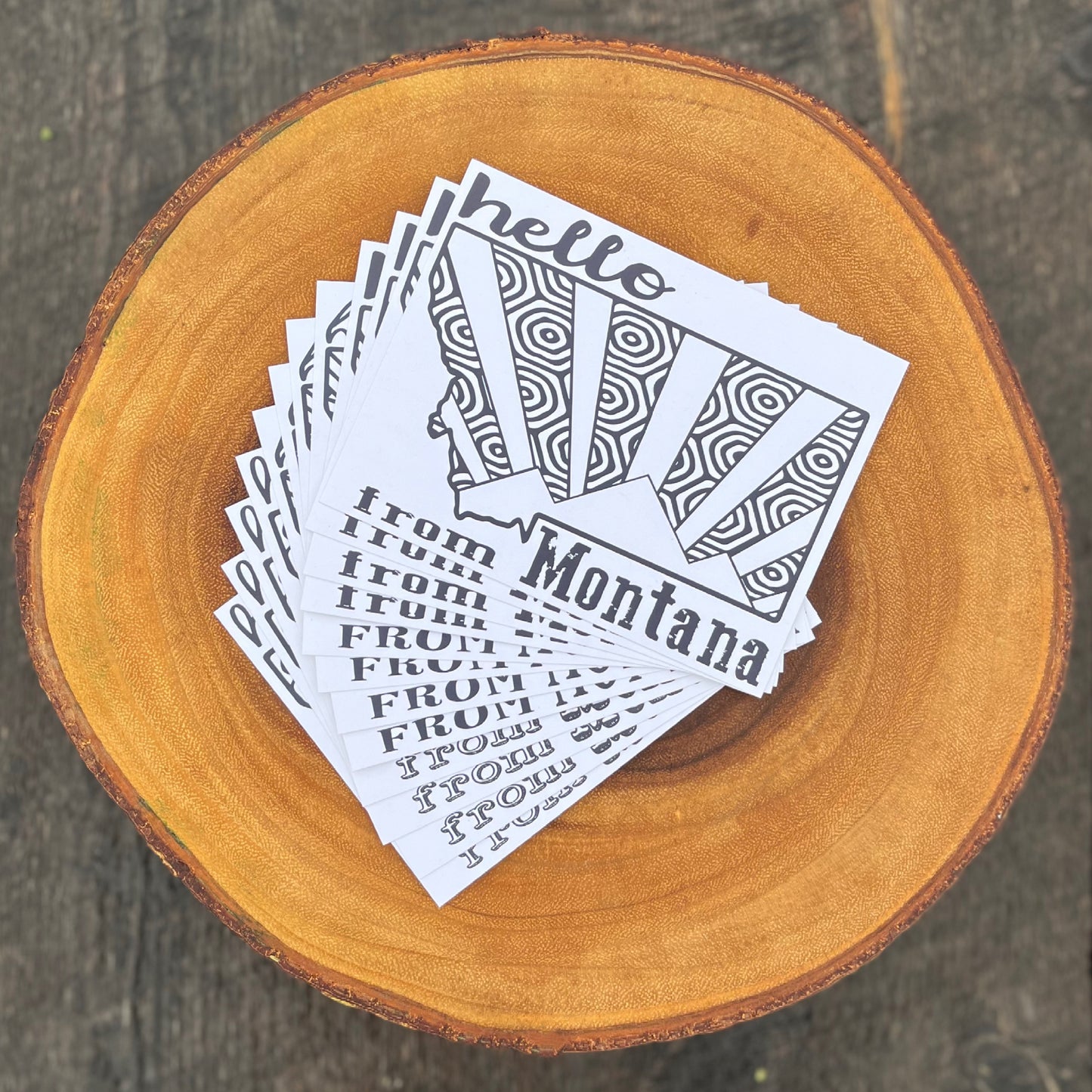 MONTANA COLOR-IN POSTCARDS -SET OF 12