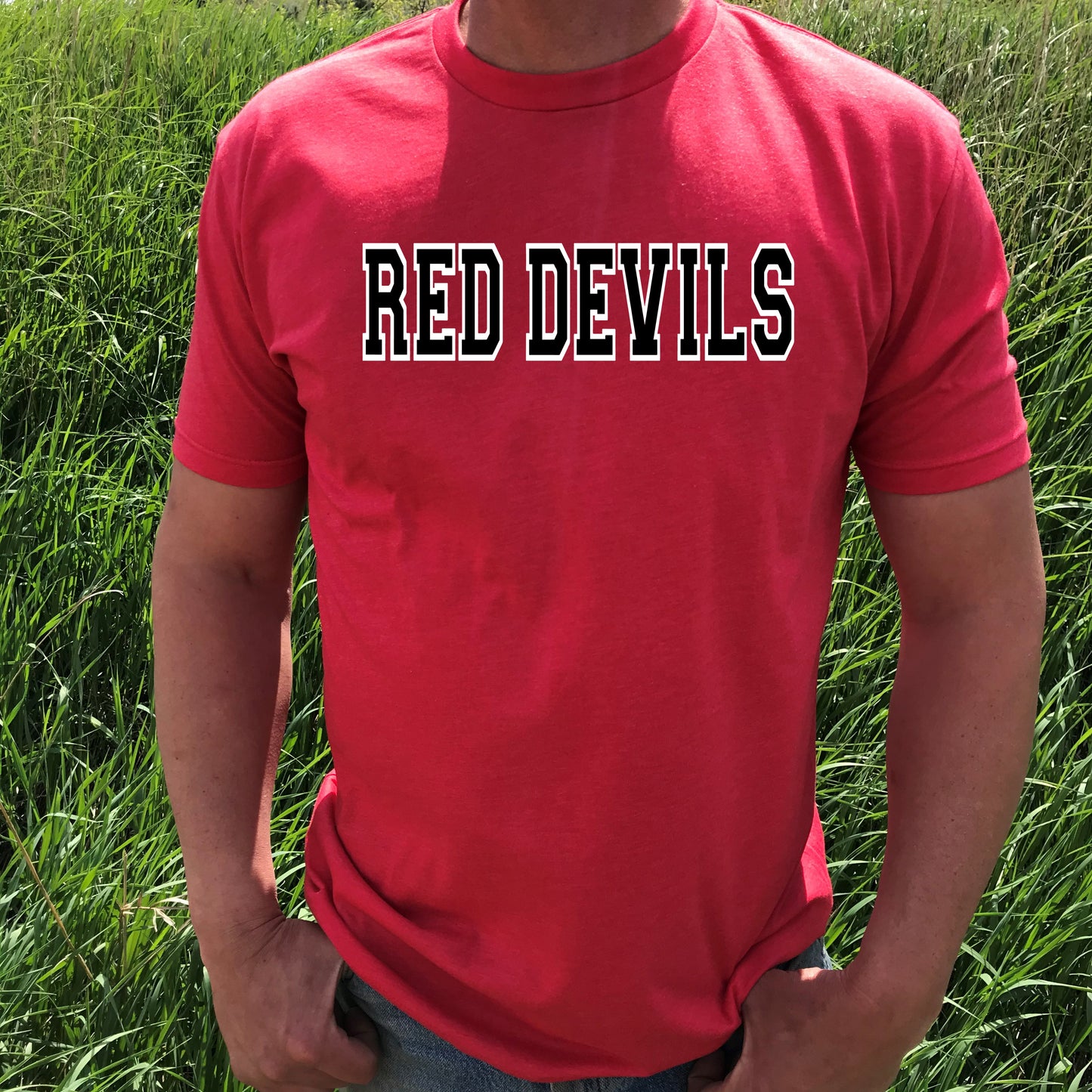 ADULT RED DEVILS TEE -RED