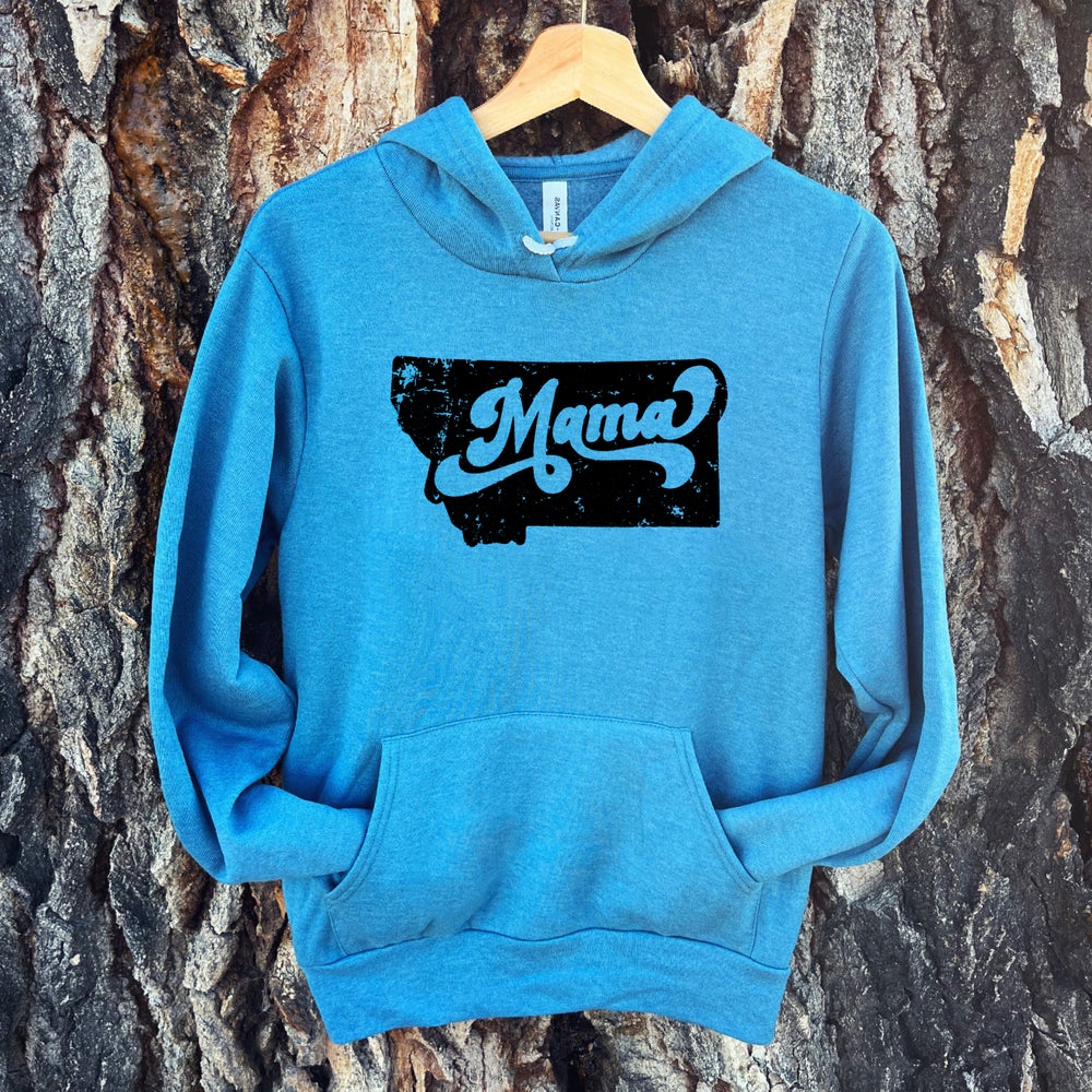 RETRO MONTANA MAMA HOODIE -TEAL