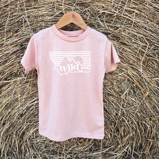 TODDLER MONTANA WILD ONE TEE -PEACH