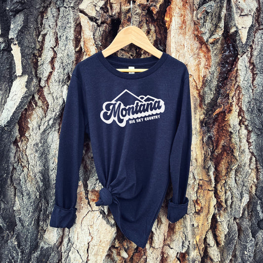 YOUTH MONTANA BIG SKY COUNTRY LS -HEATHER BLACK