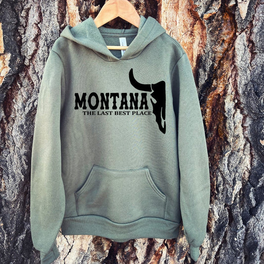 YOUTH MONTANA LAST BEST PLACE HOODIE -OLIVE