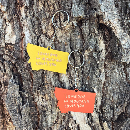 CLOSEOUT! SOMEONE IN MONTANA LOVES YOU KEYCHAINS