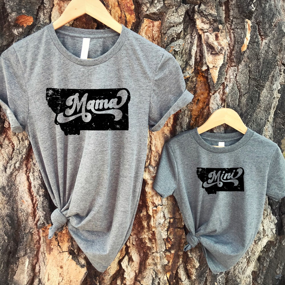 CLOSEOUT! YOUTH RETRO MONTANA MINI TEE- GRAY