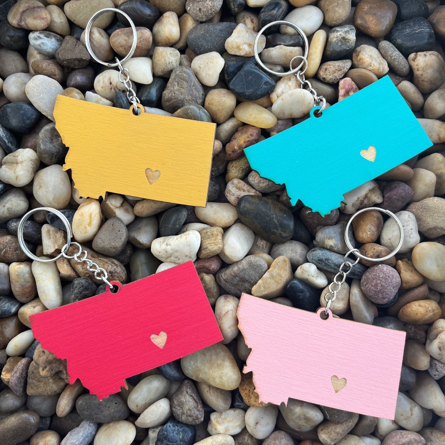 MONTANA HEART KEYCHAINS