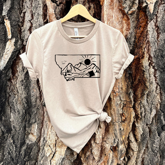 MONTANA CAMP TEE -TAN