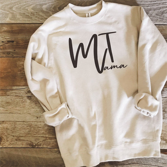 MONTANA MAMA CREWNECK SWEATSHIRT -HEATHER STONE