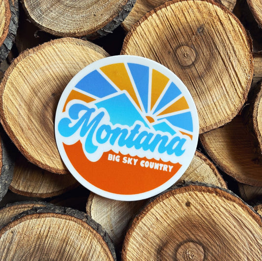 MONTANA BIG SKY COUNTRY CIRCLE STICKER