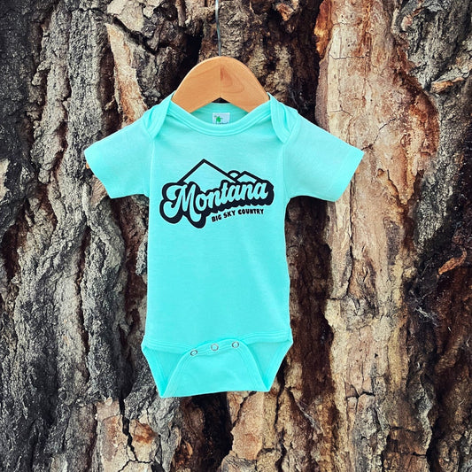MONTANA BIG SKY COUNTRY ONESIE -MINT