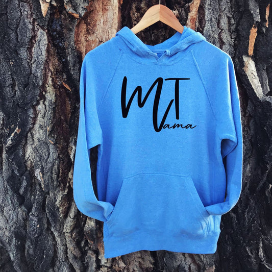 CLOSEOUT! MONTANA MAMA HOODIE -PACIFIC BLUE