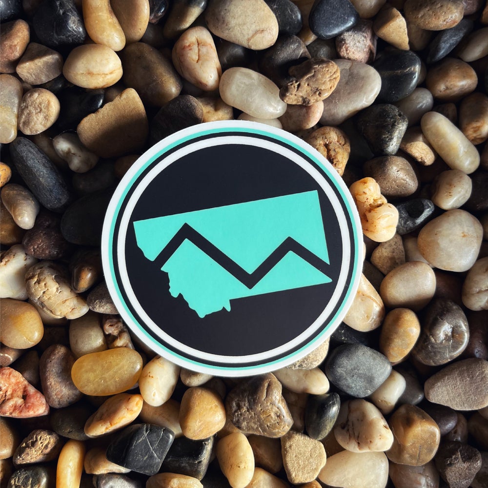 MONTANA MOUNTAIN CIRCLE STICKER