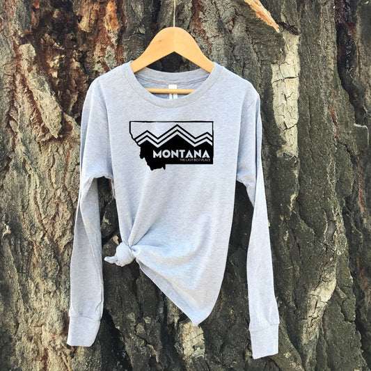 YOUTH MONTANA THE LAST BEST PLACE LONG SLEEVE -GRAY