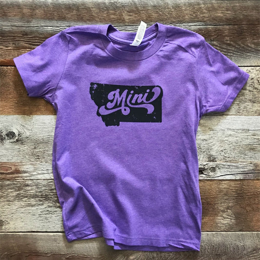 CLOSEOUT! YOUTH RETRO MONTANA MINI TEE -PURPLE