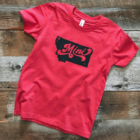CLOSEOUT! YOUTH RETRO MONTANA MINI TEE -RED